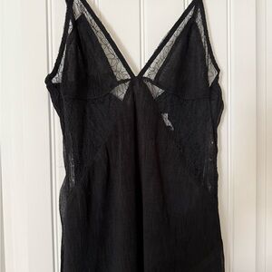 Elegant Black Lace Slip Dress